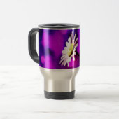 Pink N Amethyst Daisy Reisebecher (Vorderseite Links)