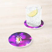 Pink N Amethyst Daisy Sandstein Untersetzer (Seite)