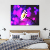 Pink N Amethyst Daisy Wrapped Canvas Leinwanddruck (Insitu (Schlafzimmer))
