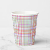 Pink 'n Green Geometric Kariert Pappbecher (Links)