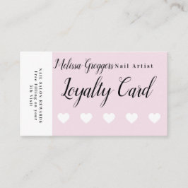 Pink Nail Artist Rewards Loyalty Business Card Visitenkarte