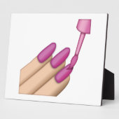 Pink Nail Polnisch - Emoji Fotoplatte (Seite)