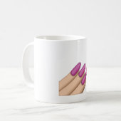 Pink Nail Polnisch - Emoji Kaffeetasse (Vorderseite Links)