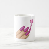 Pink Nail Polnisch - Emoji Kaffeetasse (Mittel)