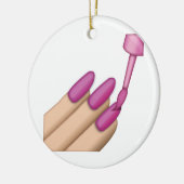 Pink Nail Polnisch - Emoji Keramik Ornament (Links)