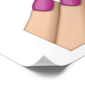 Pink Nail Polnisch - Emoji Poster (Ecke)