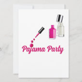 Pink Nail Polnisch Pajama Party Einladung (Rückseite)