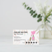 Pink Nail Polnisch | Treuekarten Treuekarte (Stehend Vorderseite)