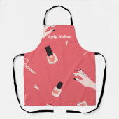 Pink Nail Polnische Flasche Maniküre Beruflich Schürze (Vorderseite)