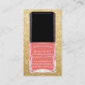 Pink Nail Polnische Flasche Visitenkarte (Rückseite)