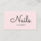 Pink Nail Stylist Einfach Minimal Visitenkarte (Vorderseite)