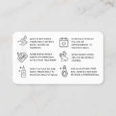 Pink Nails Aftercare-Karte Visitenkarte (Rückseite)