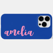Pink name bold colorful blue Case-Mate iPhone hülle (Rückseite (Horizontal))