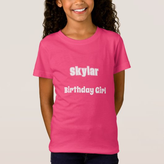 Pink name Geburtshaus T-Shirt (Vorderseite)