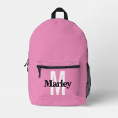 Pink Name Girl Bold Bedruckter Rucksack (Vorderseite)