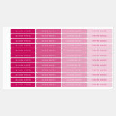 Pink Name Labels Etiketten (Blatt)