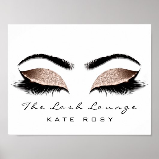 Pink Name Makeup Artist Beauty Studio Lashes Poster (Vorne)