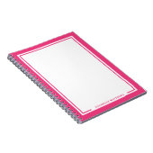 Pink Name Monogram Notizblock (Rechte Seite)