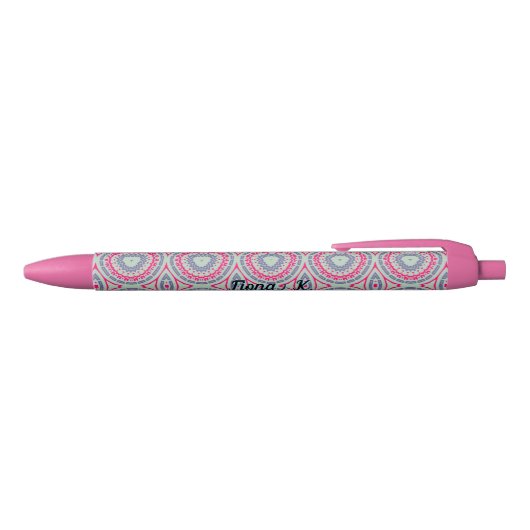 Pink Name Personalised Ballpoint Pen Kugelschreiber (Oberseite)
