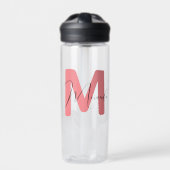 Pink, Name und erste Bachelorette Trinkflasche (Vorderseite)