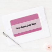 Pink-Namensmarke Rechteckiger Aufkleber (Umschlag)