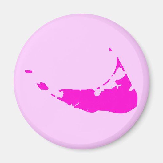 Pink Nantucket Island Magnet (Vorne)