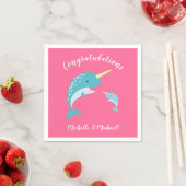 Pink Narwhal Baby Dusche Serviette (Beispiel)