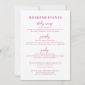 Pink Nash Bash Letzte Rodeo Junggeselinnen-Abschie Einladung (Rückseite)