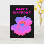 Pink Nasturtium individuell anpassbare Grußkarte Karte (Gelbe Blume)