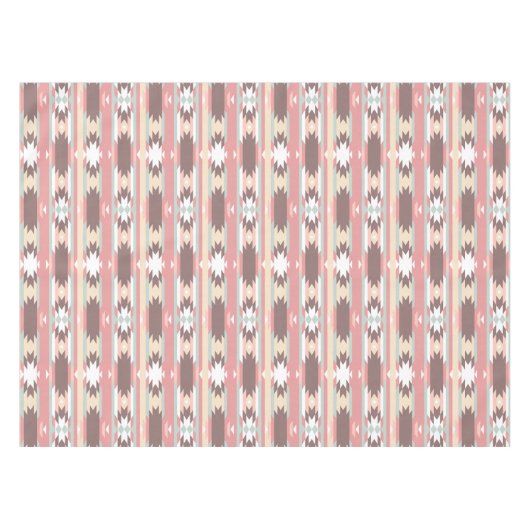 Pink Native American Pattern Tableclout Tischdecke (Vorderseite (Horizontal))
