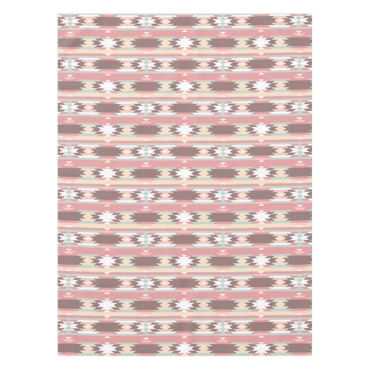 Pink Native American Pattern Tableclout Tischdecke (Vorderseite)