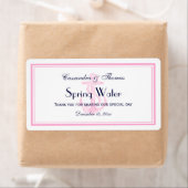 Pink Nautic Anchor Pink Gerahmt H Wasserflasche (Insitu)