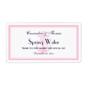 Pink Nautic Anchor Pink Gerahmt H Wasserflasche (Vorne)