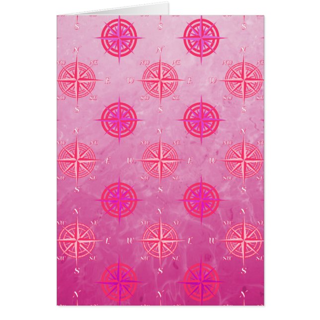 Pink Nautic Compass Rose (Vorne)