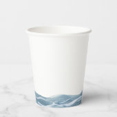 Pink Nautical Baby an Bord Baby Dusche Pappbecher (Rückseite)