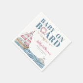 Pink Nautical Baby Dusche Serviette (Ecke)