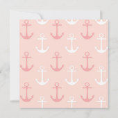 Pink Nautical Es ist eine Mädchen-Baby-Dusche Einl Einladung (Rückseite)