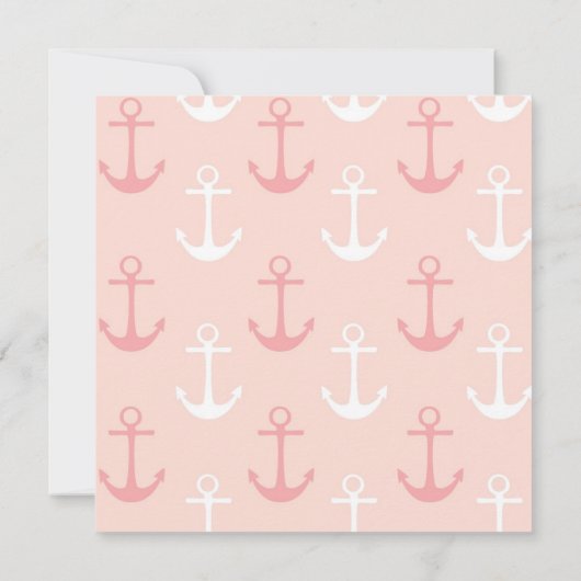 Pink Nautical Es ist eine Mädchen-Baby-Dusche Einl Einladung (Rückseite)