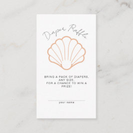 Pink Nautical Stripes Clamshell Baby Girl Shower Begleitkarte