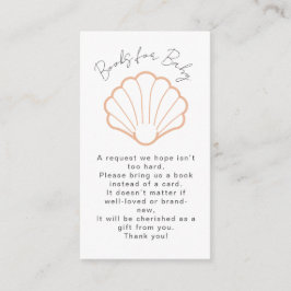 Pink Nautical Stripes Clamshell Baby Girl Shower Begleitkarte