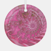 Pink Nautilus Fraktal Memorial Suncatcher Ornament Aus Glas (Vorderseite)