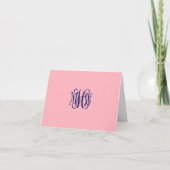 Pink Navy 3 Erstmaliges Vine Script Monogram DIY B (Vorderseite)