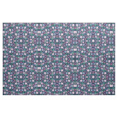 Pink Navy Blue Floral Bouquet Wasserfarben Muster Stoff (Fat Quarter (45,7 x 55,9 cm))