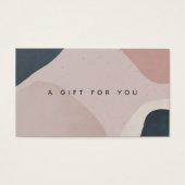 Pink Navy Blue Modern Abstrakte Formen Geschenkkar (Vorderseite)