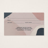 Pink Navy Blue Modern Abstrakte Formen Geschenkkar (Rückseite)