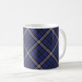 Pink Navy Diagonal Plaid Tartan textured Seamless Kaffeetasse (VorderseiteRechts)