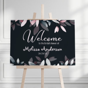 Pink Navy Elegantes Soft Watercolor Duschposter Poster