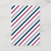 Pink & Navy Elephant Baby Shooting Registry Begleitkarte (Rückseite)