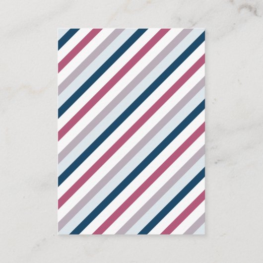 Pink & Navy Elephant Babydusche Bücher für Baby Begleitkarte (Rückseite)