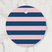 Pink Navy Girl Nautical Anchor Kinderdusche Geschenkanhänger (Rückseite)